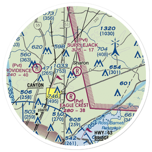 Supplejack Airport (MS36) VFR Sectional Sticker (20 mile)