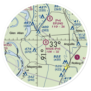 Wade Airport (MS35) VFR Sectional Sticker (20 mile)