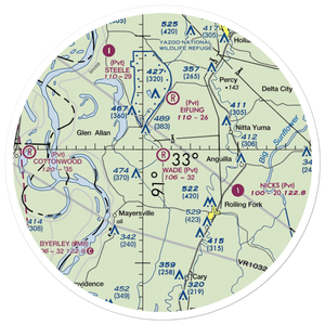 Wade Airport (MS35) VFR Sectional Sticker (30 mile)