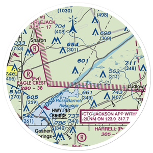 Pace Airstrip (MS29) VFR Sectional Sticker (20 mile)