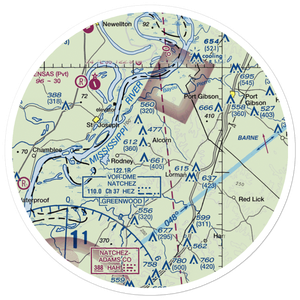 Alcorn State University Airport (MS28) VFR Sectional Sticker (30 mile)