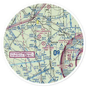 Cedar Creek Air Ranch Airport (MS26) VFR Sectional Sticker (30 mile)