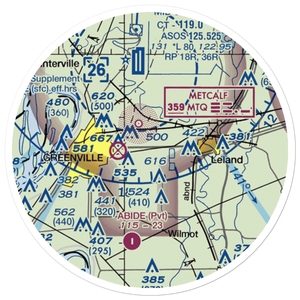 Huntley Airport (MS25) VFR Sectional Sticker (20 mile)