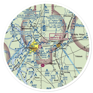 Huntley Airport (MS25) VFR Sectional Sticker (30 mile)