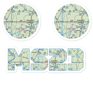 Forest Home Airport (MS23) VFR Sectional Sticker Pack