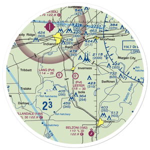 Lester Field (MS21) VFR Sectional Sticker (30 mile)
