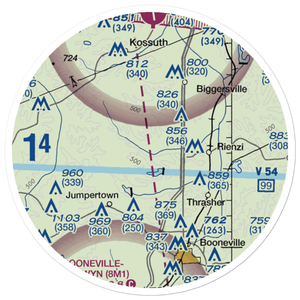 Dilworth Airport (MS18) VFR Sectional Sticker (20 mile)
