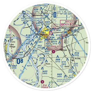 Country Club Airport (MS15) VFR Sectional Sticker (30 mile)