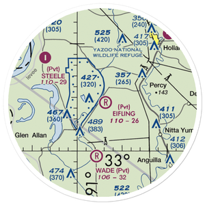 Eifling Farms Airport (MS13) VFR Sectional Sticker (20 mile)