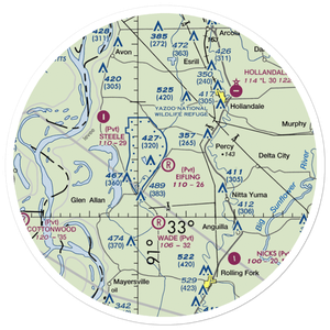 Eifling Farms Airport (MS13) VFR Sectional Sticker (30 mile)