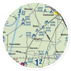 Glidwell Flying Service Airport (MS09) VFR Sectional Sticker (20 mile)