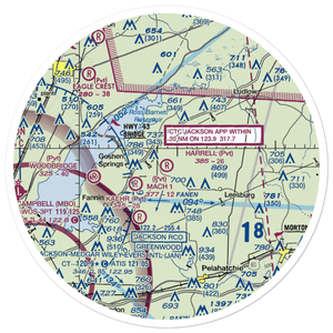 Harrell Field (MS08) VFR Sectional Sticker (30 mile)