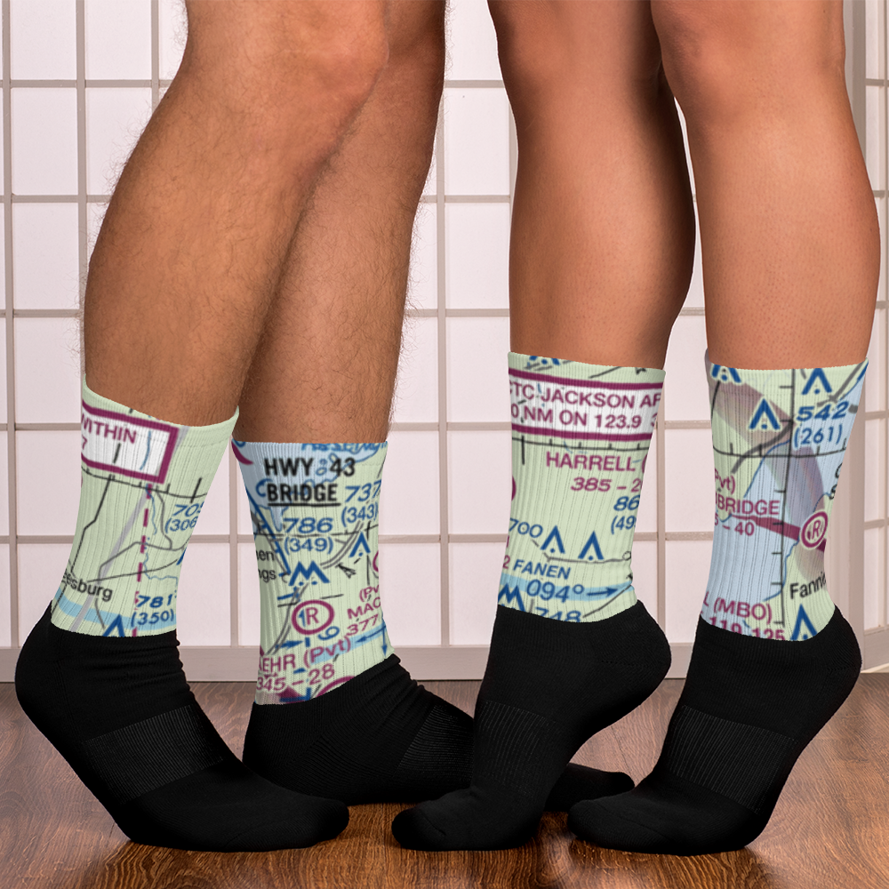 Harrell Field (MS08) VFR Sectional Socks 