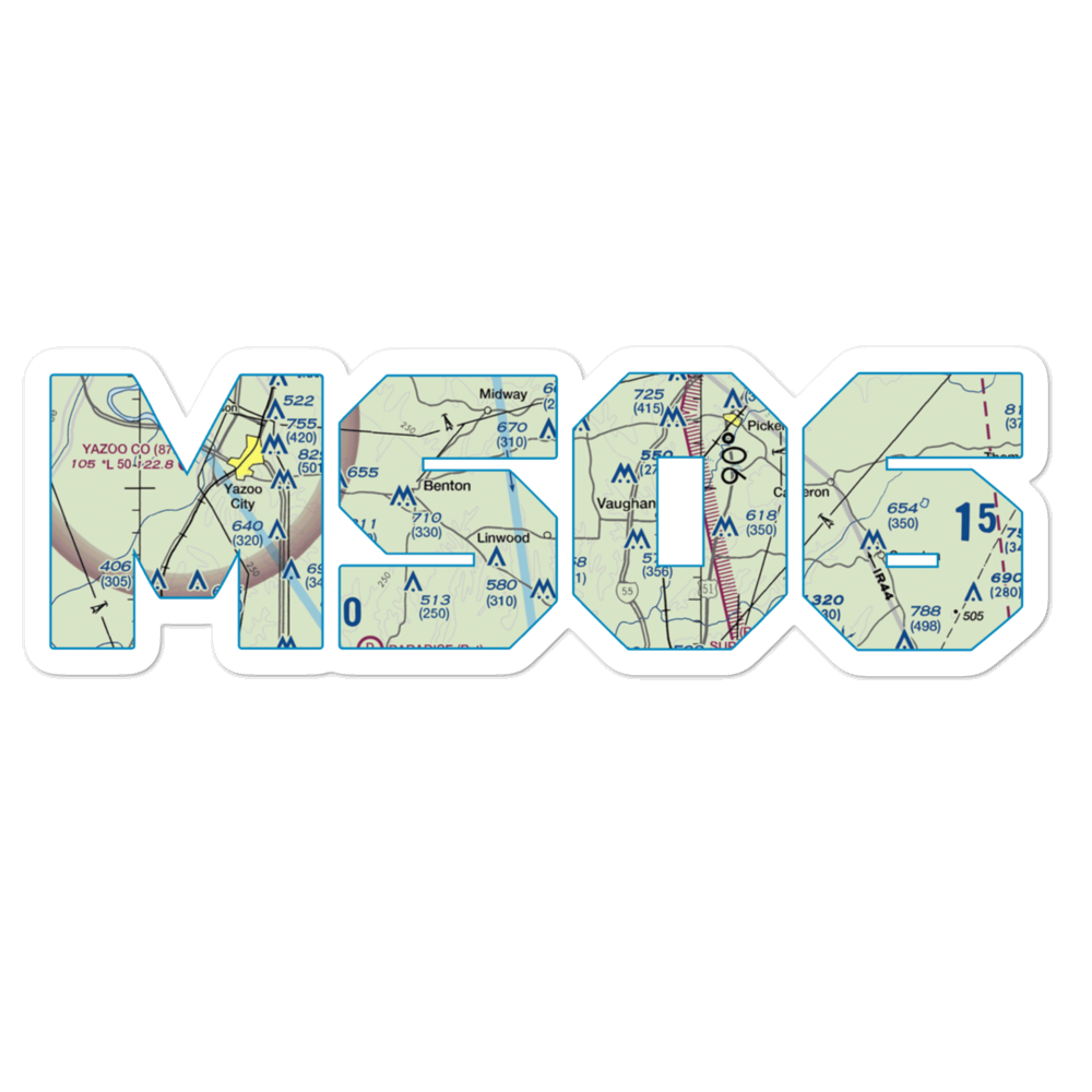 Linwood Airport (MS06) VFR Sectional Sticker 