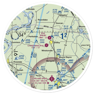 Christmas Airport (MS03) VFR Sectional Sticker (30 mile)
