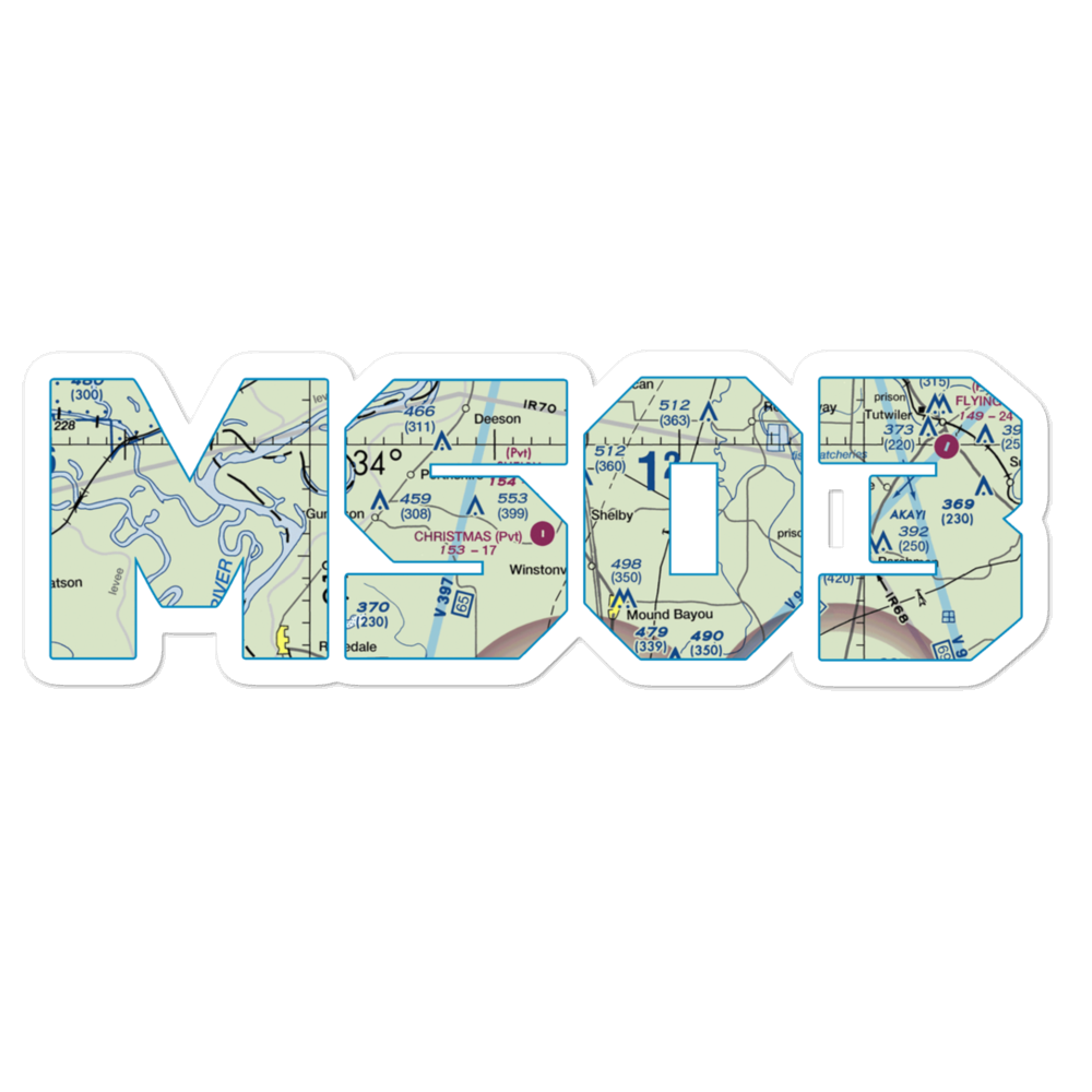 Christmas Airport (MS03) VFR Sectional Sticker 