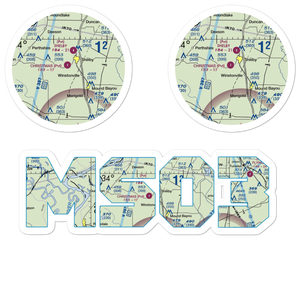 Christmas Airport (MS03) VFR Sectional Sticker Pack
