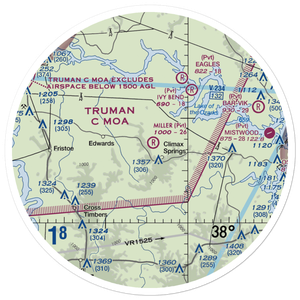 Miller Airport (MO99) VFR Sectional Sticker (30 mile)