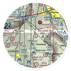 Williams Airport (MO98) VFR Sectional Sticker (20 mile)