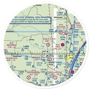 Keeven Air Ranch Airport (MO93) VFR Sectional Sticker (30 mile)