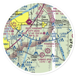 Powis Airport (MO87) VFR Sectional Sticker (20 mile)