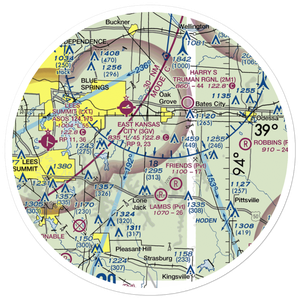 Powis Airport (MO87) VFR Sectional Sticker (30 mile)