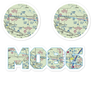 Sanctuary Airport (MO86) VFR Sectional Sticker Pack