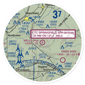 Wells Airport (MO85) VFR Sectional Sticker (20 mile)