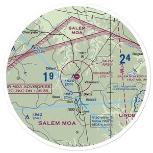 Viburnum Airport (MO84) VFR Sectional Sticker (30 mile)