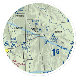 Widmark Airport (MO83) VFR Sectional Sticker (20 mile)
