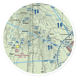 Widmark Airport (MO83) VFR Sectional Sticker (30 mile)