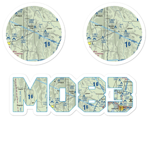 Widmark Airport (MO83) VFR Sectional Sticker Pack