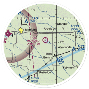 Howard Airport (MO82) VFR Sectional Sticker (20 mile)