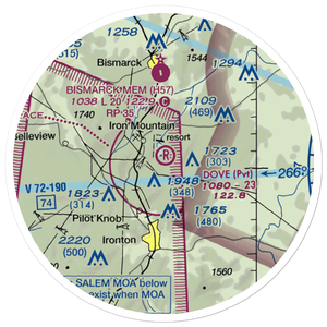 Dove Airstrip (MO81) VFR Sectional Sticker (20 mile)