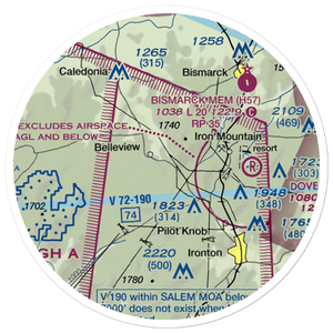 Sky Ranch Ii Airport (MO79) VFR Sectional Sticker (20 mile)