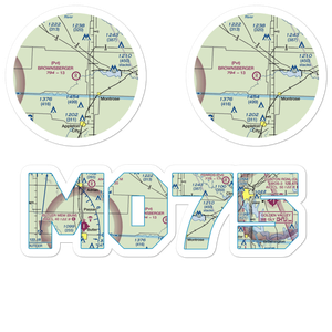 Brownsberger Airport (MO75) VFR Sectional Sticker Pack