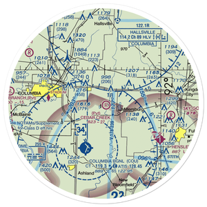 Cedar Creek Airport (MO74) VFR Sectional Sticker (30 mile)