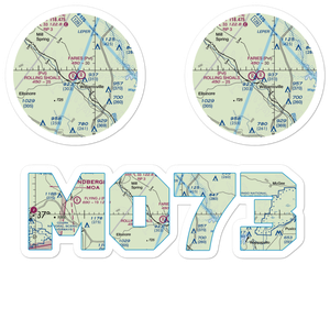 Rolling Shoals Farm Airport (MO73) VFR Sectional Sticker Pack