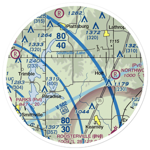 Block Air Village Airport (MO71) VFR Sectional Sticker (20 mile)