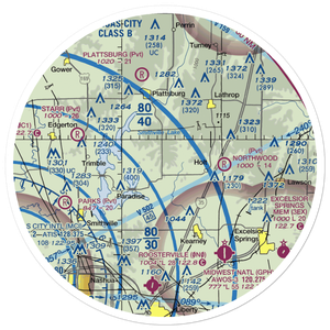 Block Air Village Airport (MO71) VFR Sectional Sticker (30 mile)