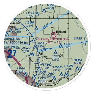 Eads Ridge Airport (MO68) VFR Sectional Sticker (20 mile)