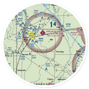 Hayes Field (MO67) VFR Sectional Sticker (30 mile)