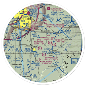 Linden Air Airport (MO66) VFR Sectional Sticker (30 mile)