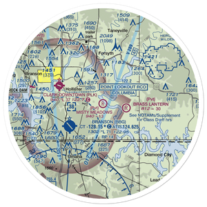 Misty Meadows Airport (MO65) VFR Sectional Sticker (30 mile)