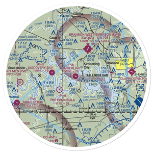 Kimberling Airport (MO64) VFR Sectional Sticker (30 mile)