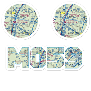 K & N Field (MO59) VFR Sectional Sticker Pack