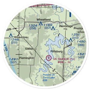 Skyriders Airport (MO52) VFR Sectional Sticker (20 mile)