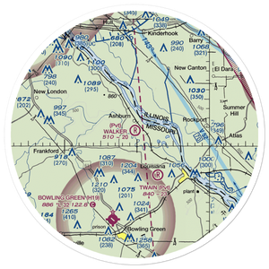 Walker Airport (MO46) VFR Sectional Sticker (30 mile)