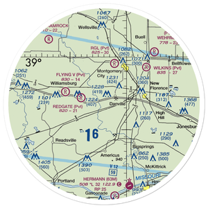 Sky-Vu Airport (MO45) VFR Sectional Sticker (30 mile)