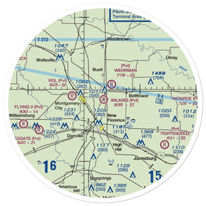 Wilkins Airport (MO43) VFR Sectional Sticker (30 mile)